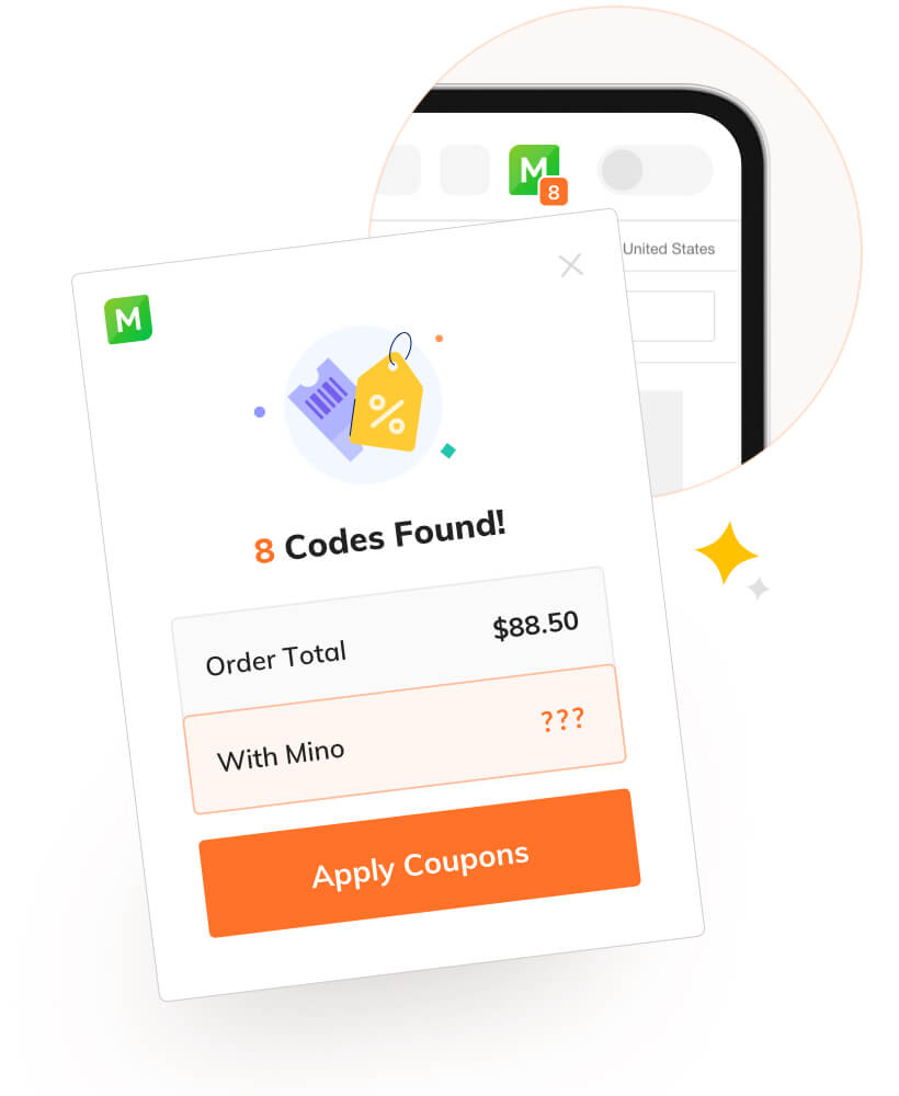 Mino: Automatic Coupons & Promo Codes